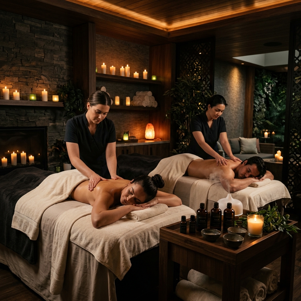 Premium massage spa ambience room at Sank Spa in Ibrahim Bagh, Hyderabad